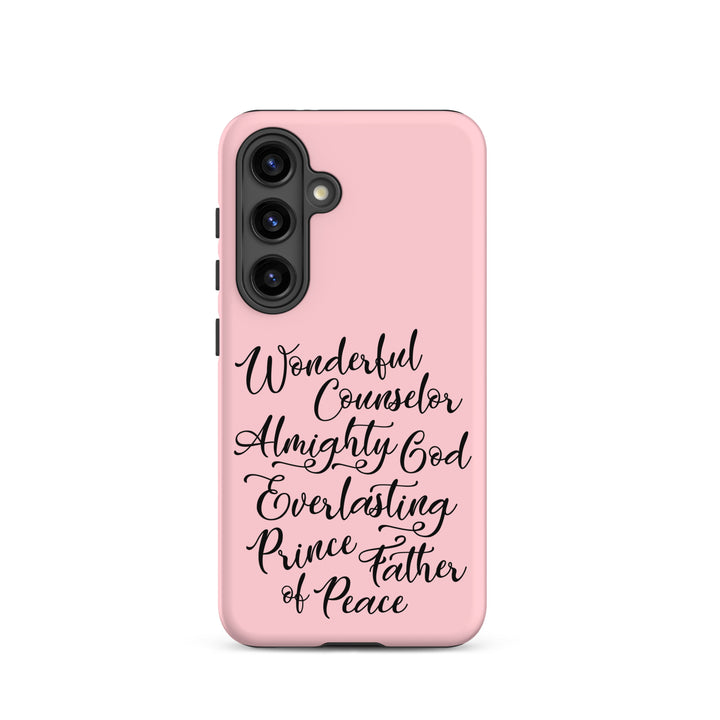 Christian Phone Case Wonderful Counselor Pink for Samsung® Samsung® Phone Cases Matte Samsung Galaxy S24 