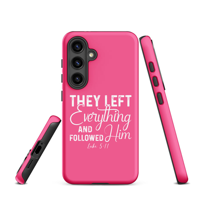 Christian Phone Case Left Everything Pink  for Samsung® Samsung® Phone Cases   