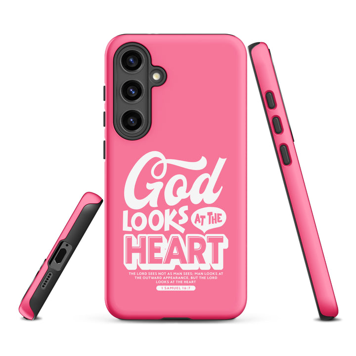 Christian Phone Case God Looks At Heart  for Samsung® Samsung® Phone Cases   