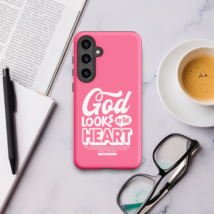 Christian Phone Case God Looks At Heart  for Samsung® Samsung® Phone Cases   