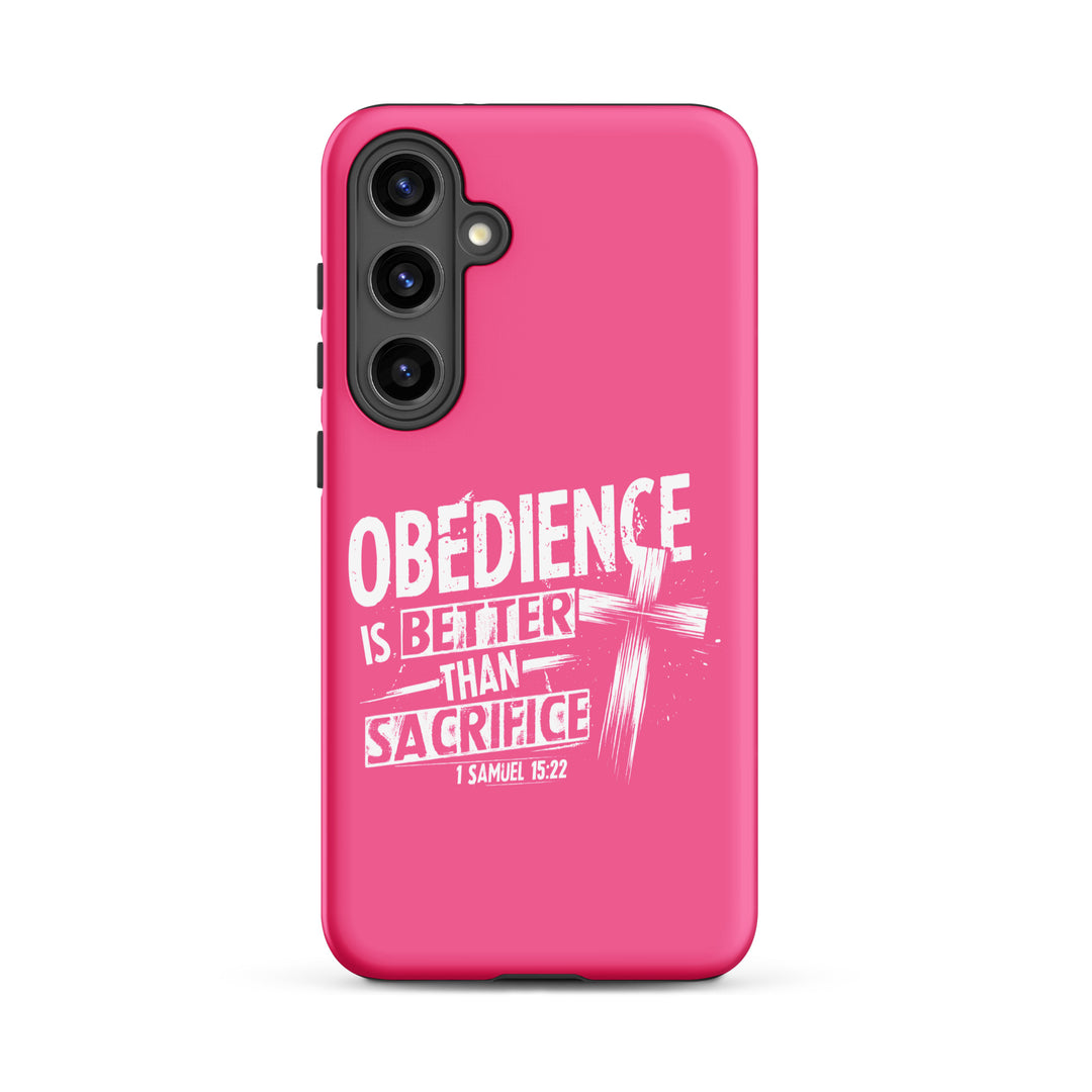 Christian Phone Case Obedience Is Better for Samsung® Samsung® Phone Cases Matte Samsung Galaxy S24 Plus 