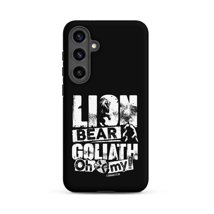 Christian Phone Case Lion Bear Goliath Black for Samsung® Samsung® Phone Cases Matte Samsung Galaxy S24 Plus 