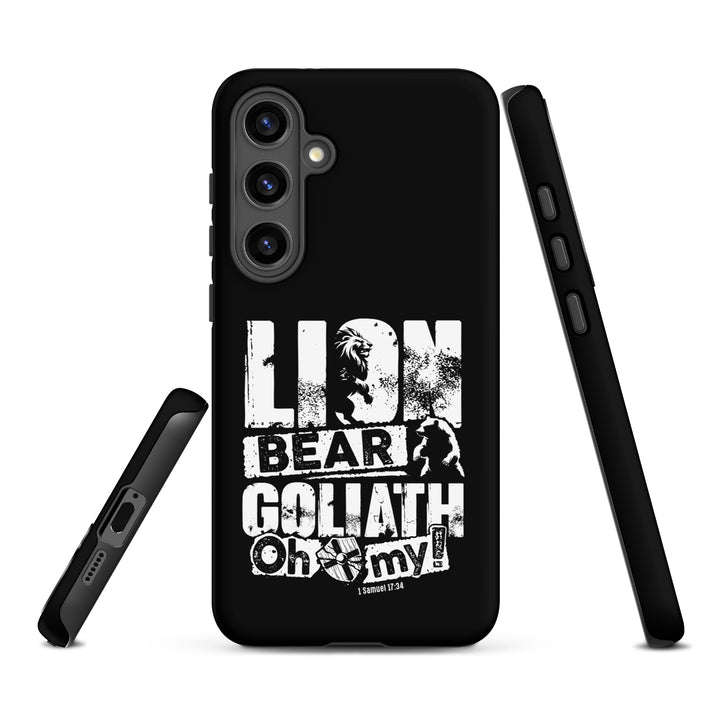 Christian Phone Case Lion Bear Goliath Black for Samsung® Samsung® Phone Cases   