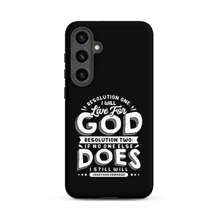 Christian Phone Case Live For God Black for Samsung® Samsung® Phone Cases Matte Samsung Galaxy S24 Plus 