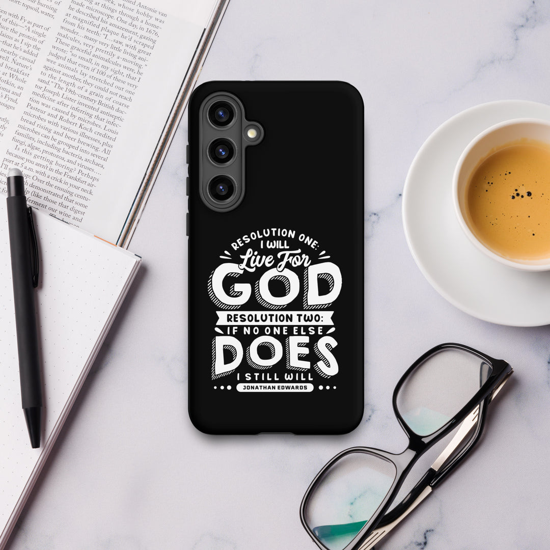 Christian Phone Case Live For God Black for Samsung® Samsung® Phone Cases   