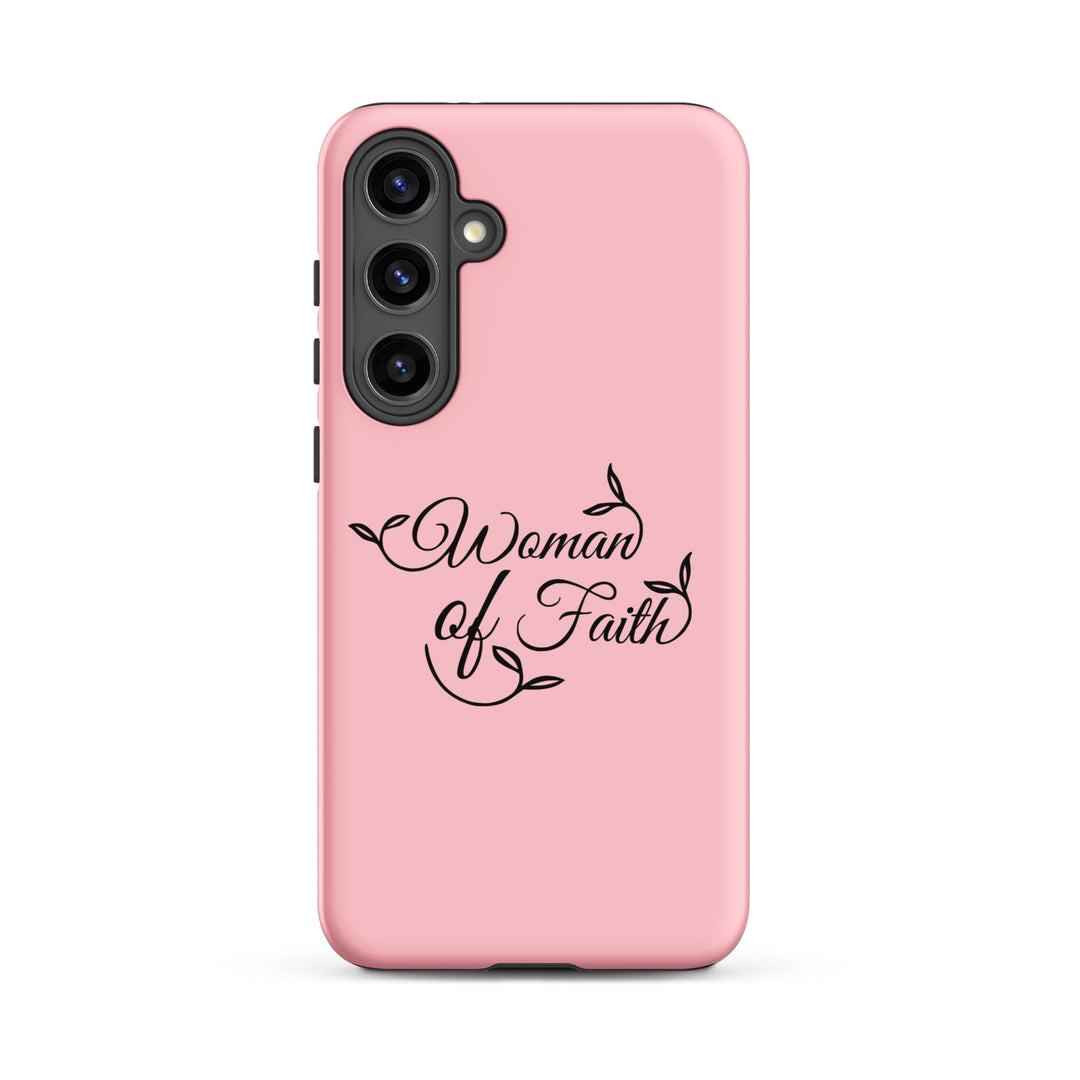 Christian Phone Case Woman of Faith Pink for Samsung® Samsung® Phone Cases Matte Samsung Galaxy S24 Plus 