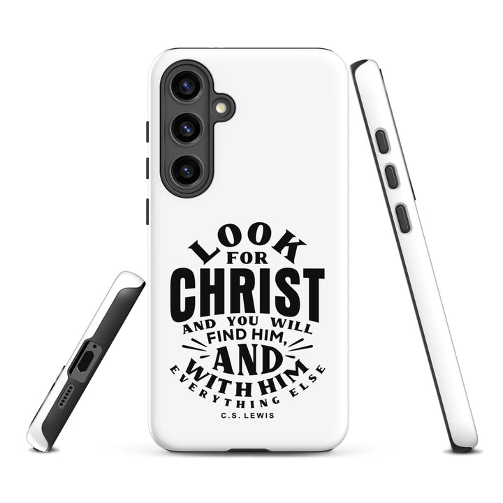 Christian Phone Case Look For Christ White for Samsung® Samsung® Phone Cases   