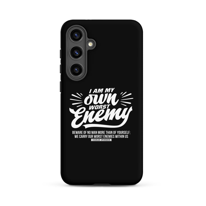 Christian Phone Case Worst Enemy Black for Samsung® Samsung® Phone Cases Matte Samsung Galaxy S24 Plus 