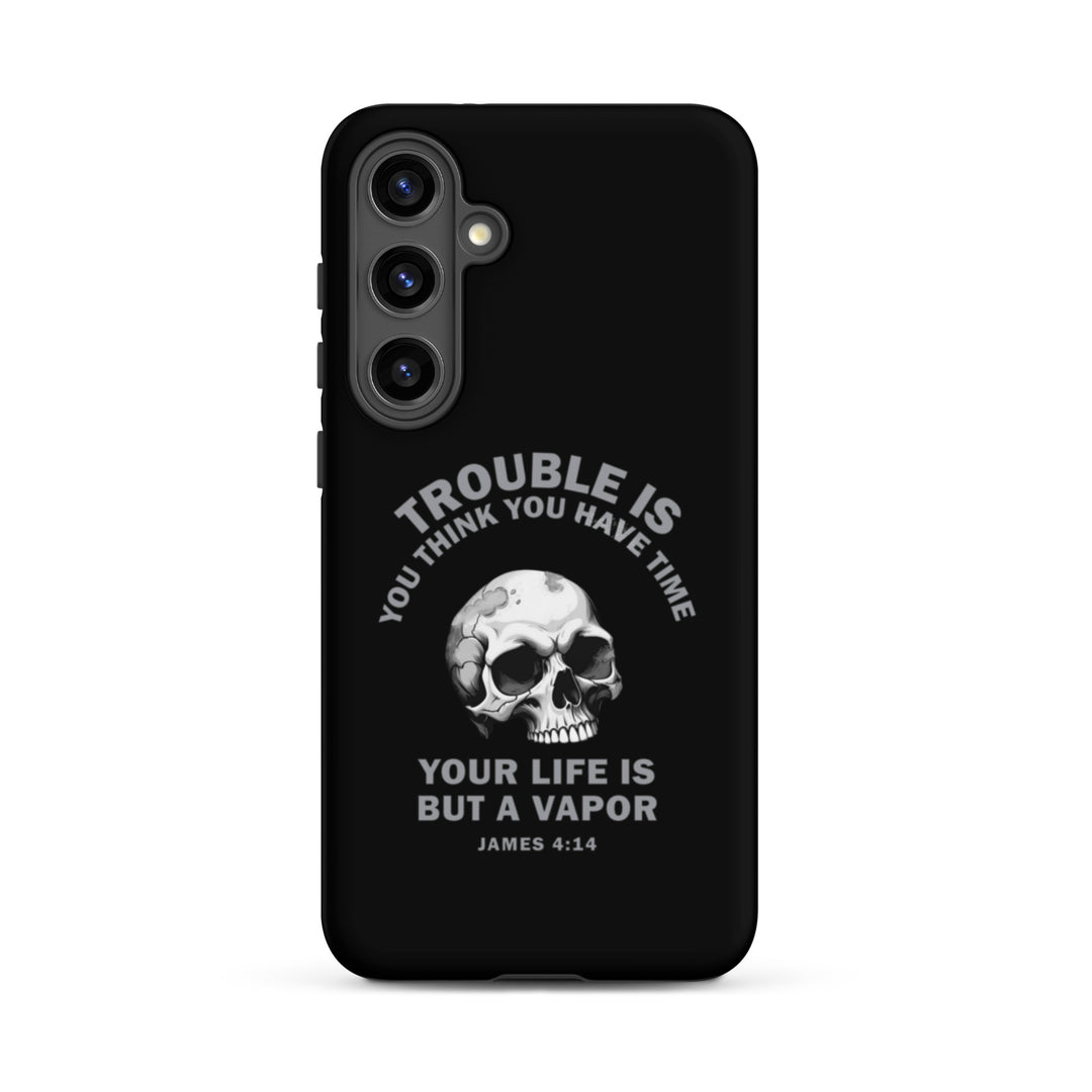 Christian Phone Case Life Is Vapor Black for Samsung® Samsung® Phone Cases Matte Samsung Galaxy S24 Plus 