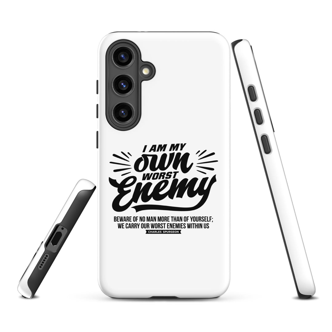 Christian Phone Case Worst Enemy White for Samsung® Samsung® Phone Cases   