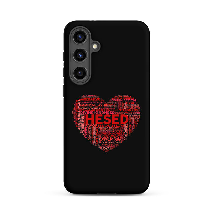 Christian Phone Case Hesed Heart Black for Samsung® Samsung® Phone Cases Matte Samsung Galaxy S24 Plus 