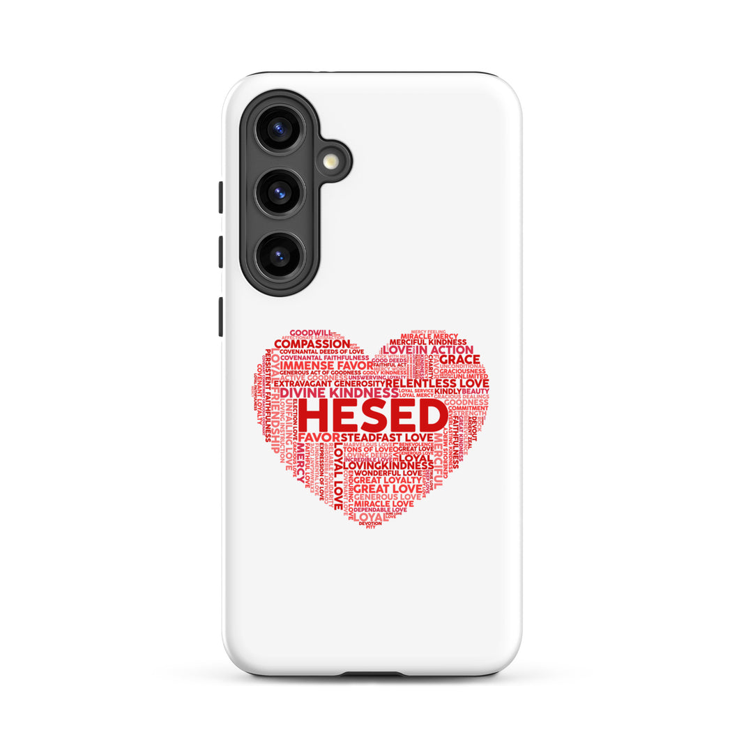 Christian Phone Case Hesed Heart White for Samsung® Samsung® Phone Cases Matte Samsung Galaxy S24 Plus 