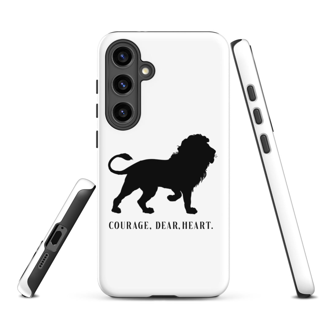 Christian Phone Case Courage Dear Heart White for Samsung® Samsung® Phone Cases   