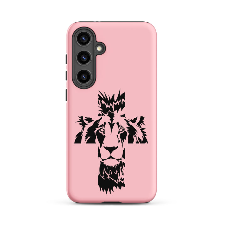 Christian Phone Case Aslan Cross Pink for Samsung® Samsung® Phone Cases Matte Samsung Galaxy S24 Plus 