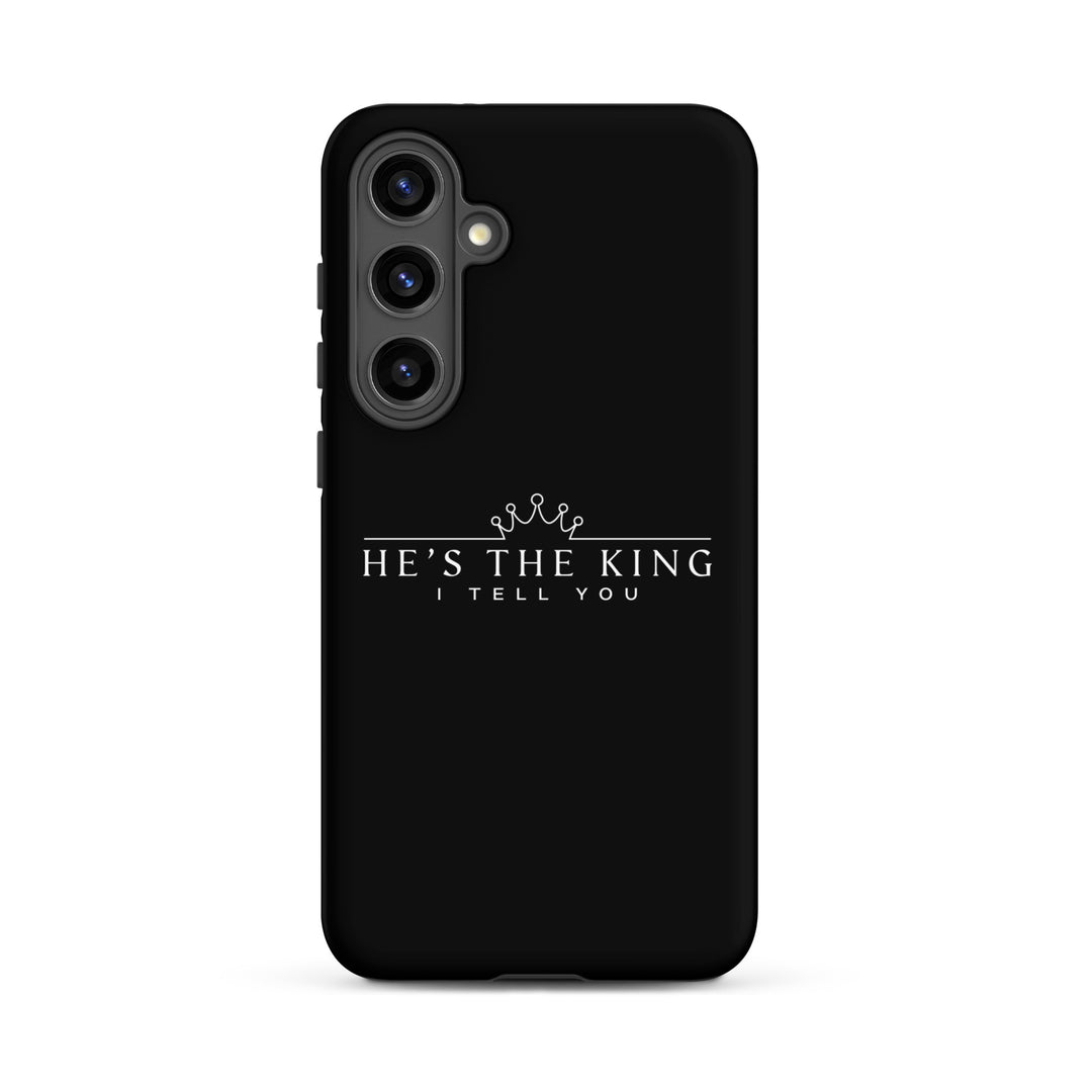 Christian Phone Case He's The King Black for Samsung® Samsung® Phone Cases Matte Samsung Galaxy S24 Plus 