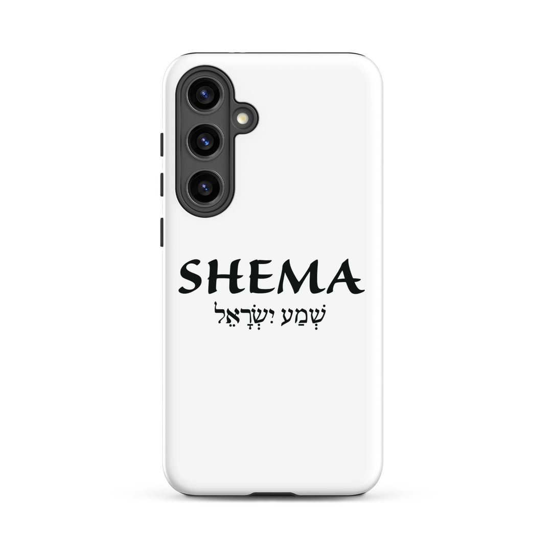 Christian Phone Case Shema Hebrew White for Samsung® Samsung® Phone Cases Matte Samsung Galaxy S24 Plus 