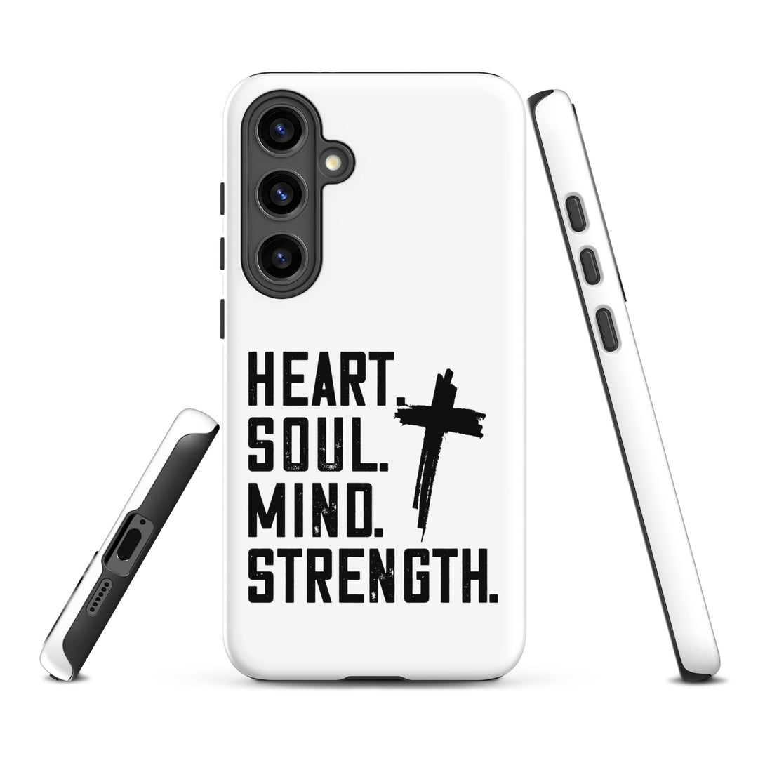 Christian Phone Case Heart Soul Mind Strength White for Samsung® Samsung® Phone Cases   