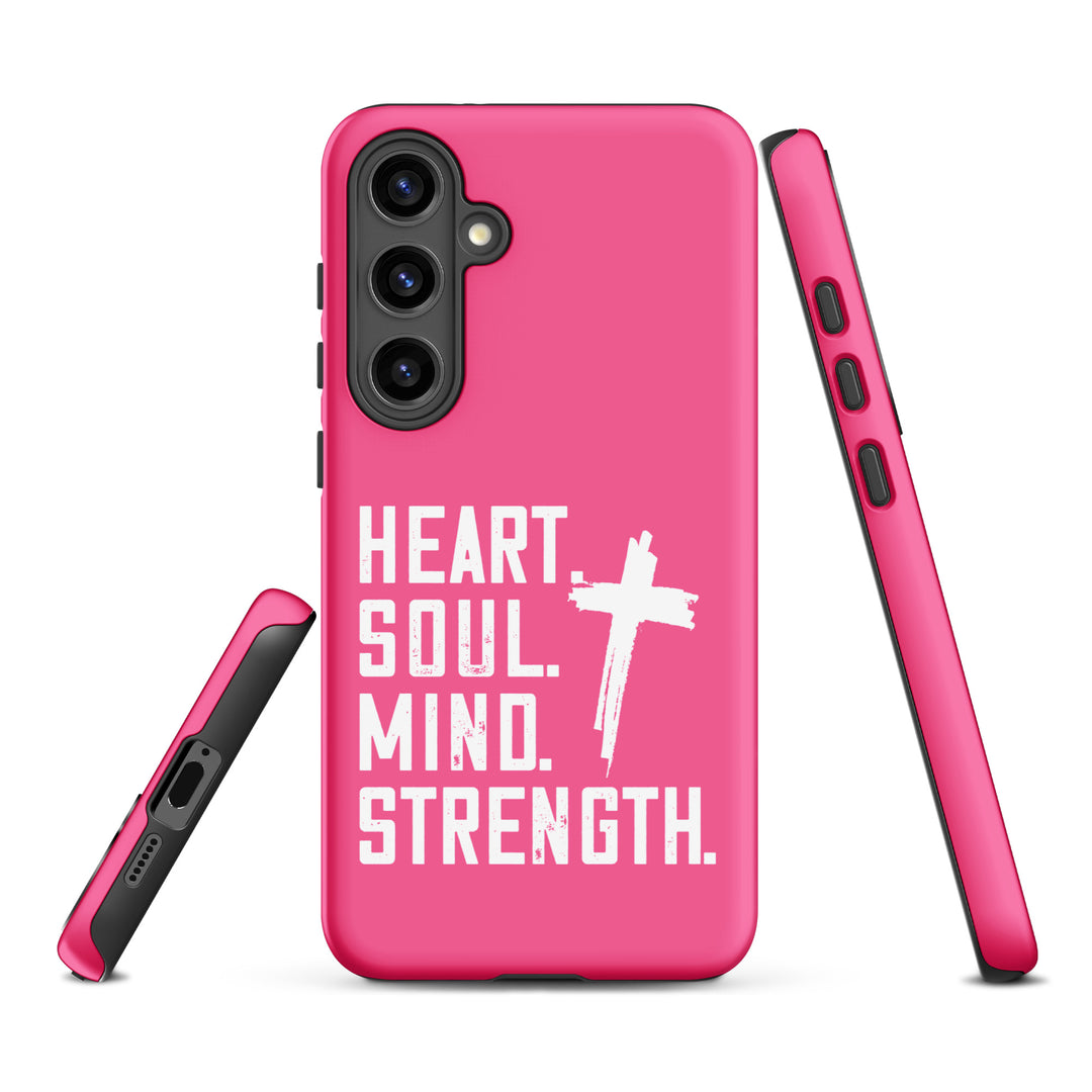 Christian Phone Case Heart Soul Mind Strength Pink for Samsung® Samsung® Phone Cases   