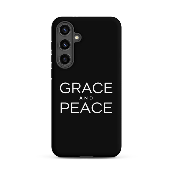 Christian Phone Case Grace and Peace Black for Samsung® Samsung® Phone Cases Matte Samsung Galaxy S24 Plus 