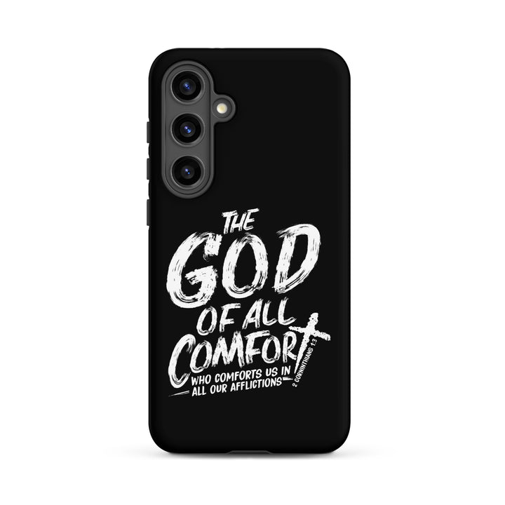 Christian Phone Case God of All Comfort Black for Samsung® Samsung® Phone Cases Matte Samsung Galaxy S24 Plus 