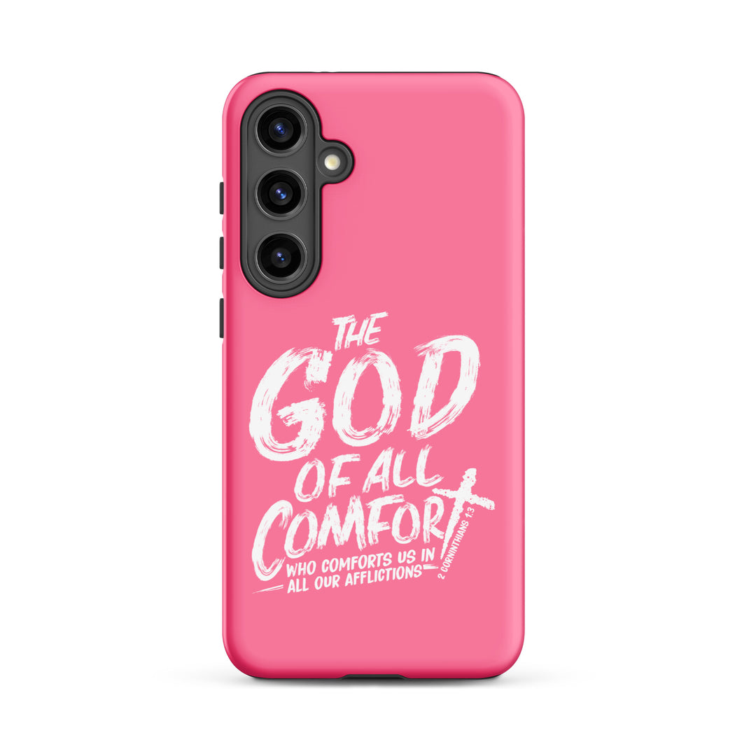 Christian Phone Case God of All Comfort Pink for Samsung® Samsung® Phone Cases Matte Samsung Galaxy S24 Plus 