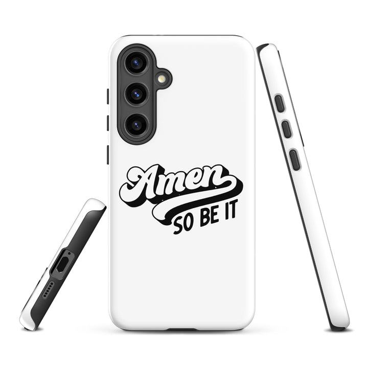 Christian Phone Case Amen So Be It White for Samsung® Samsung® Phone Cases   