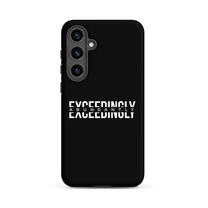 Christian Phone Case Exceedingly Abundantly Black for Samsung® Samsung® Phone Cases Matte Samsung Galaxy S24 Plus 