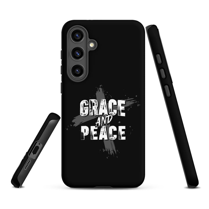 Christian Phone Case Grace and Peace Cross Black for Samsung® Samsung® Phone Cases   