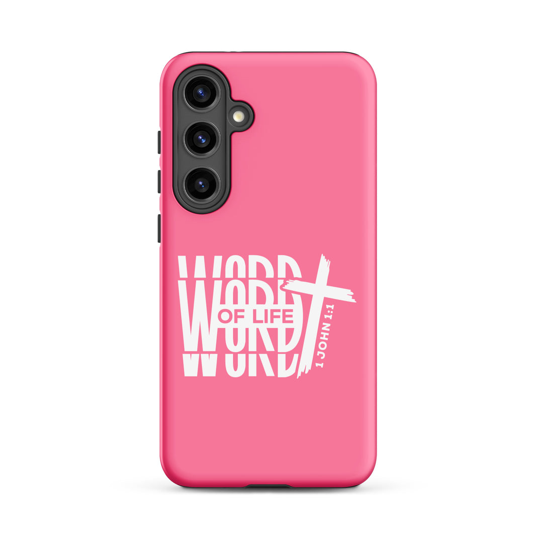 Christian Phone Case Word of Life Cross Pink for Samsung® Samsung® Phone Cases Matte Samsung Galaxy S24 Plus 