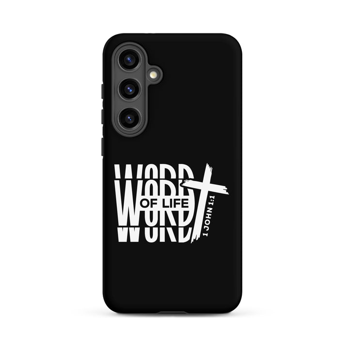 Christian Phone Case Word of Life Cross Black for Samsung® Samsung® Phone Cases Matte Samsung Galaxy S24 Plus 