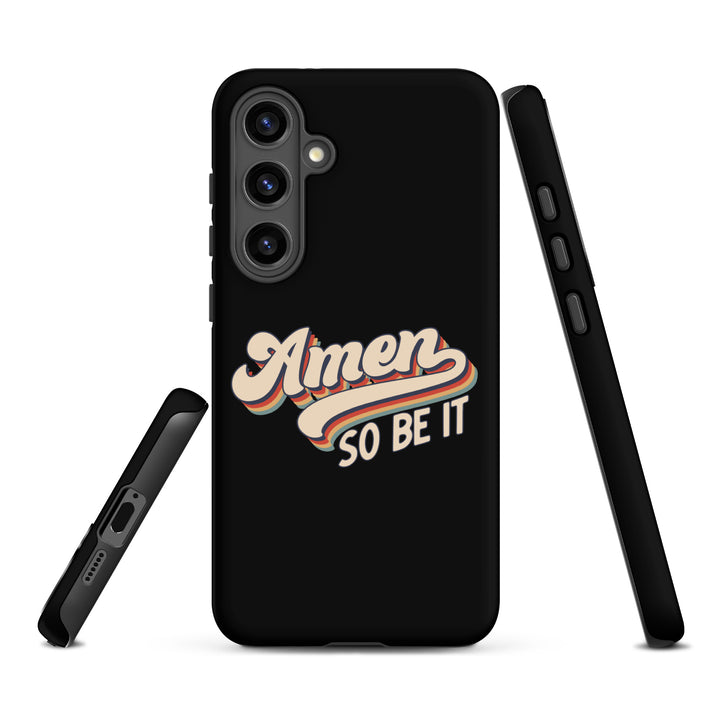 Christian Phone Case Amen So Be It Black for Samsung® Samsung® Phone Cases   