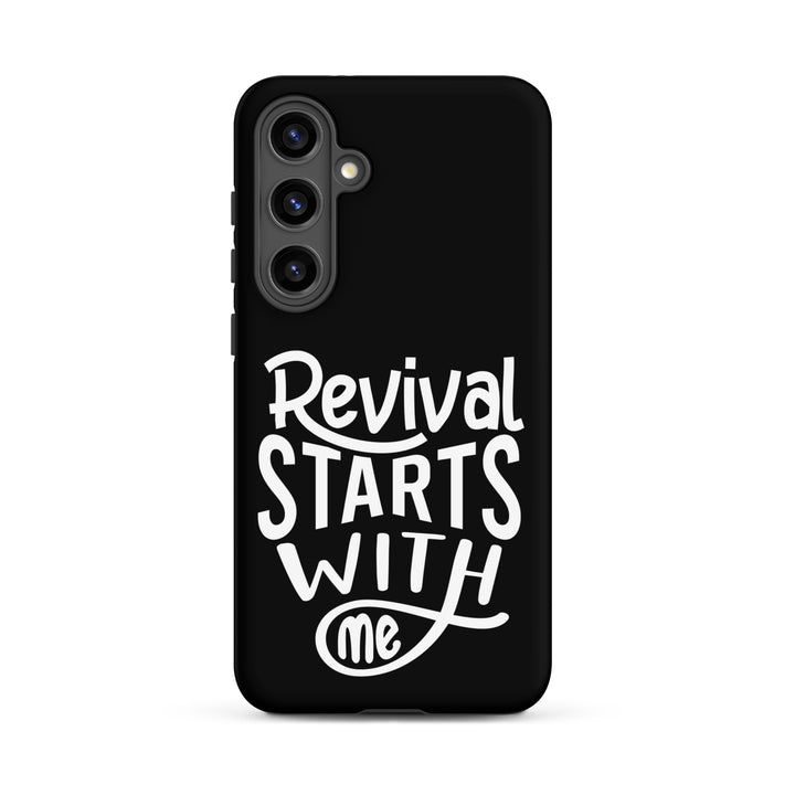 Christian Phone Case Revival Starts With Me Black for Samsung® Samsung® Phone Cases Matte Samsung Galaxy S24 Plus 