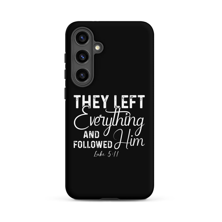 Christian Phone Case Left Everything Black for Samsung® Samsung® Phone Cases Matte Samsung Galaxy S24 Plus 