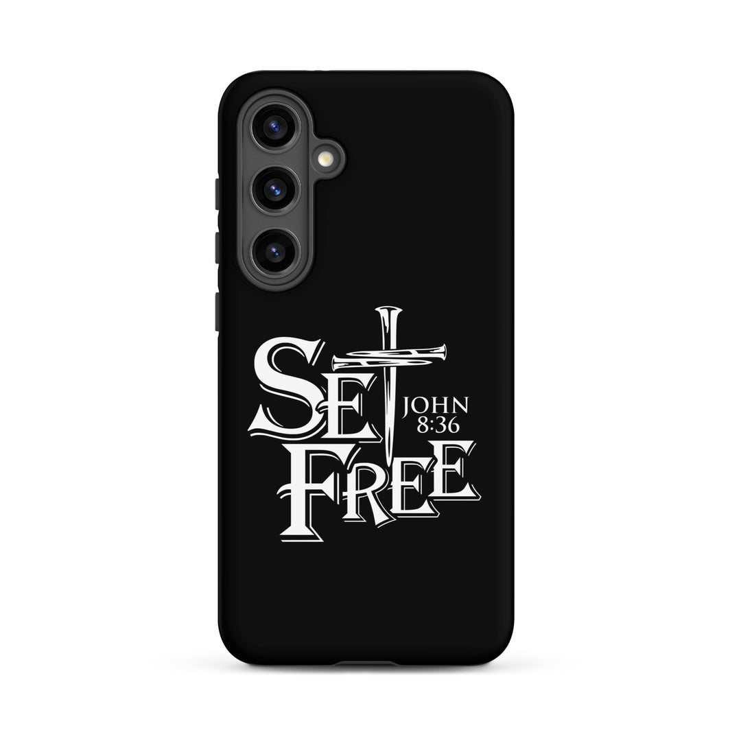 Christian Phone Case Set Free Black for Samsung® Samsung® Phone Cases Matte Samsung Galaxy S24 Plus 