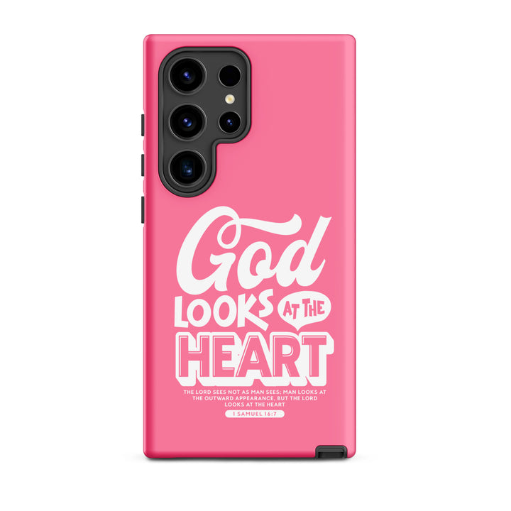 Christian Phone Case God Looks At Heart  for Samsung® Samsung® Phone Cases Matte Samsung Galaxy S24 Ultra 