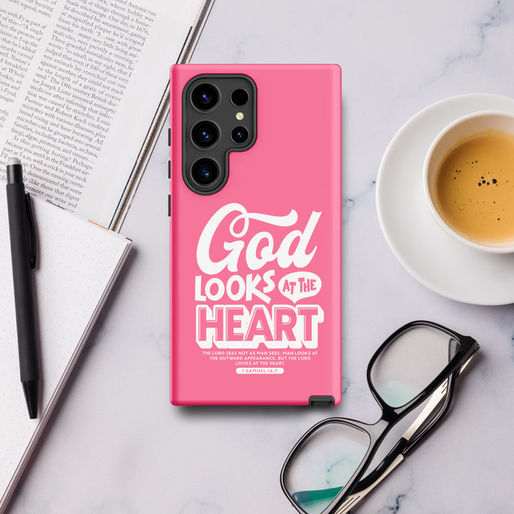 Christian Phone Case God Looks At Heart  for Samsung® Samsung® Phone Cases   