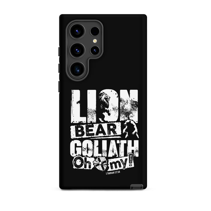 Christian Phone Case Lion Bear Goliath Black for Samsung® Samsung® Phone Cases Matte Samsung Galaxy S24 Ultra 