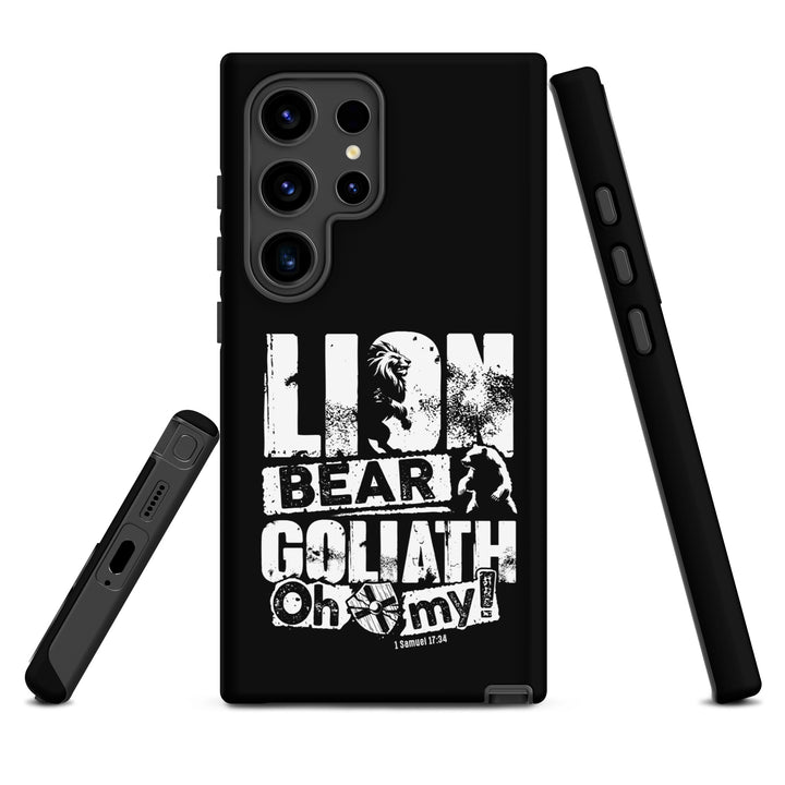 Christian Phone Case Lion Bear Goliath Black for Samsung® Samsung® Phone Cases   