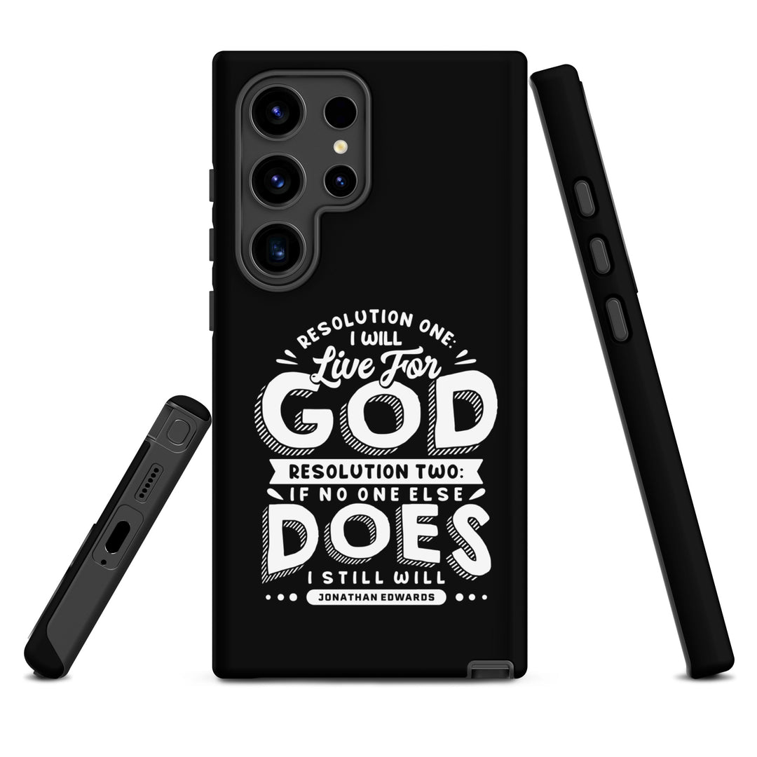 Christian Phone Case Live For God Black for Samsung® Samsung® Phone Cases   