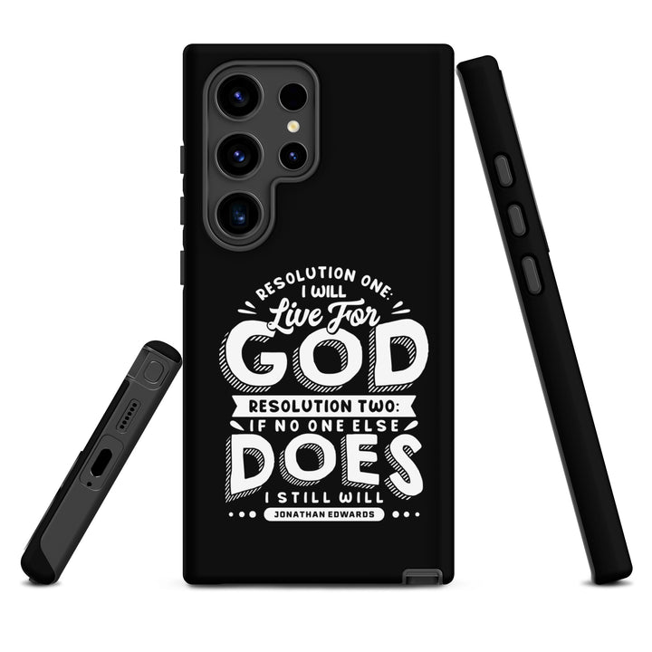 Christian Phone Case Live For God Black for Samsung® Samsung® Phone Cases   