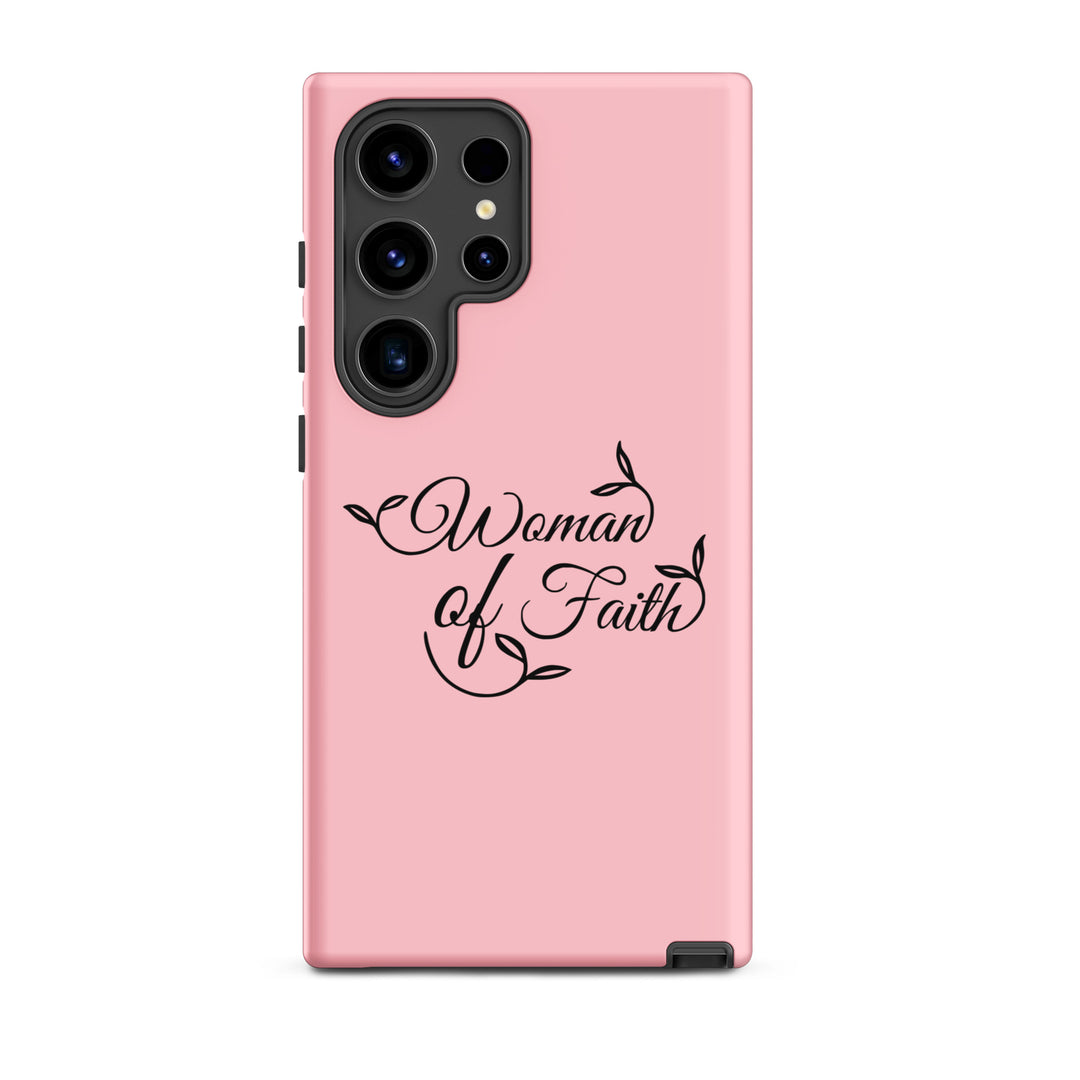 Christian Phone Case Woman of Faith Pink for Samsung® Samsung® Phone Cases Matte Samsung Galaxy S24 Ultra 