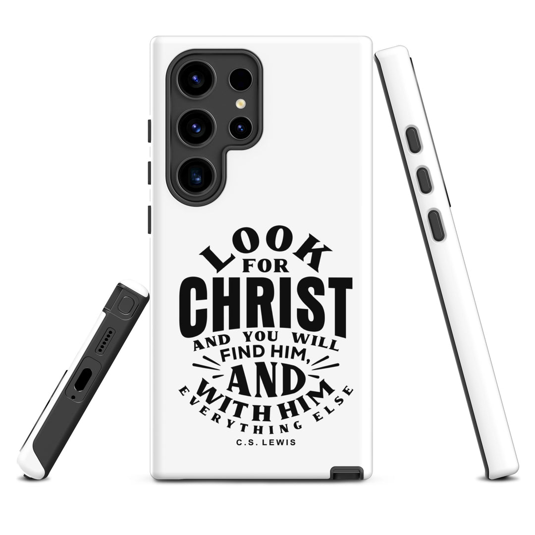 Christian Phone Case Look For Christ White for Samsung® Samsung® Phone Cases   