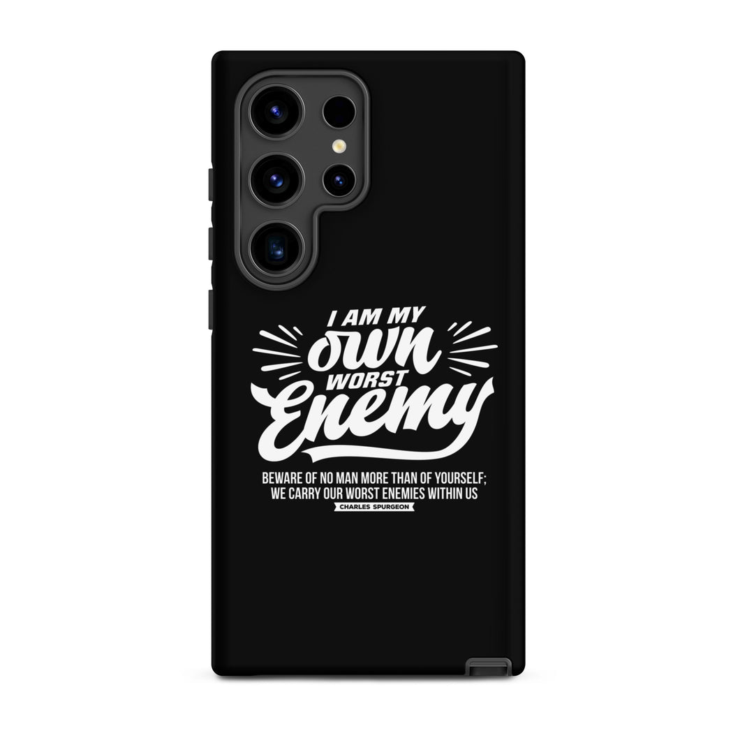 Christian Phone Case Worst Enemy Black for Samsung® Samsung® Phone Cases Matte Samsung Galaxy S24 Ultra 