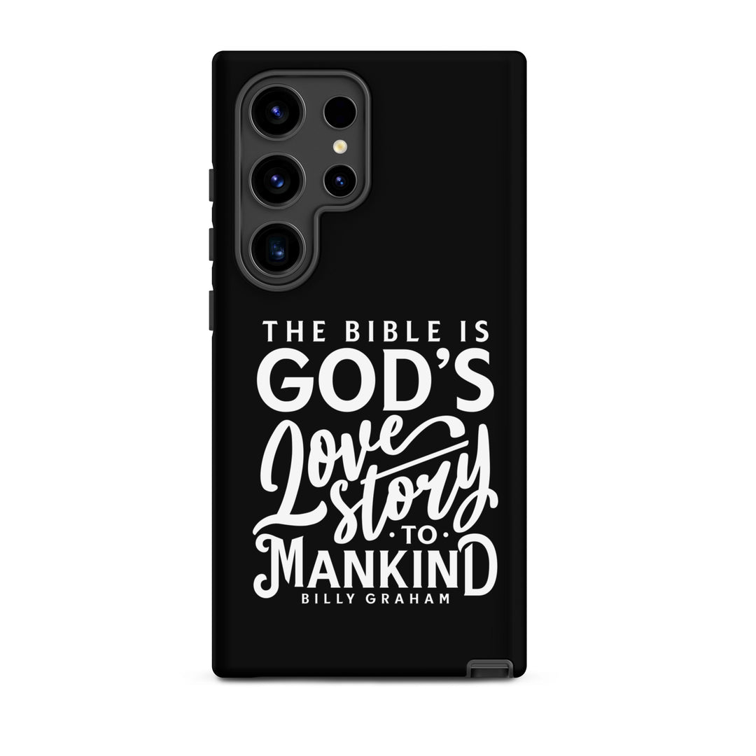 Christian Phone Case God's Love Story Black for Samsung® Samsung® Phone Cases Matte Samsung Galaxy S24 Ultra 