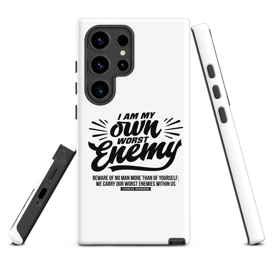 Christian Phone Case Worst Enemy White for Samsung® Samsung® Phone Cases   