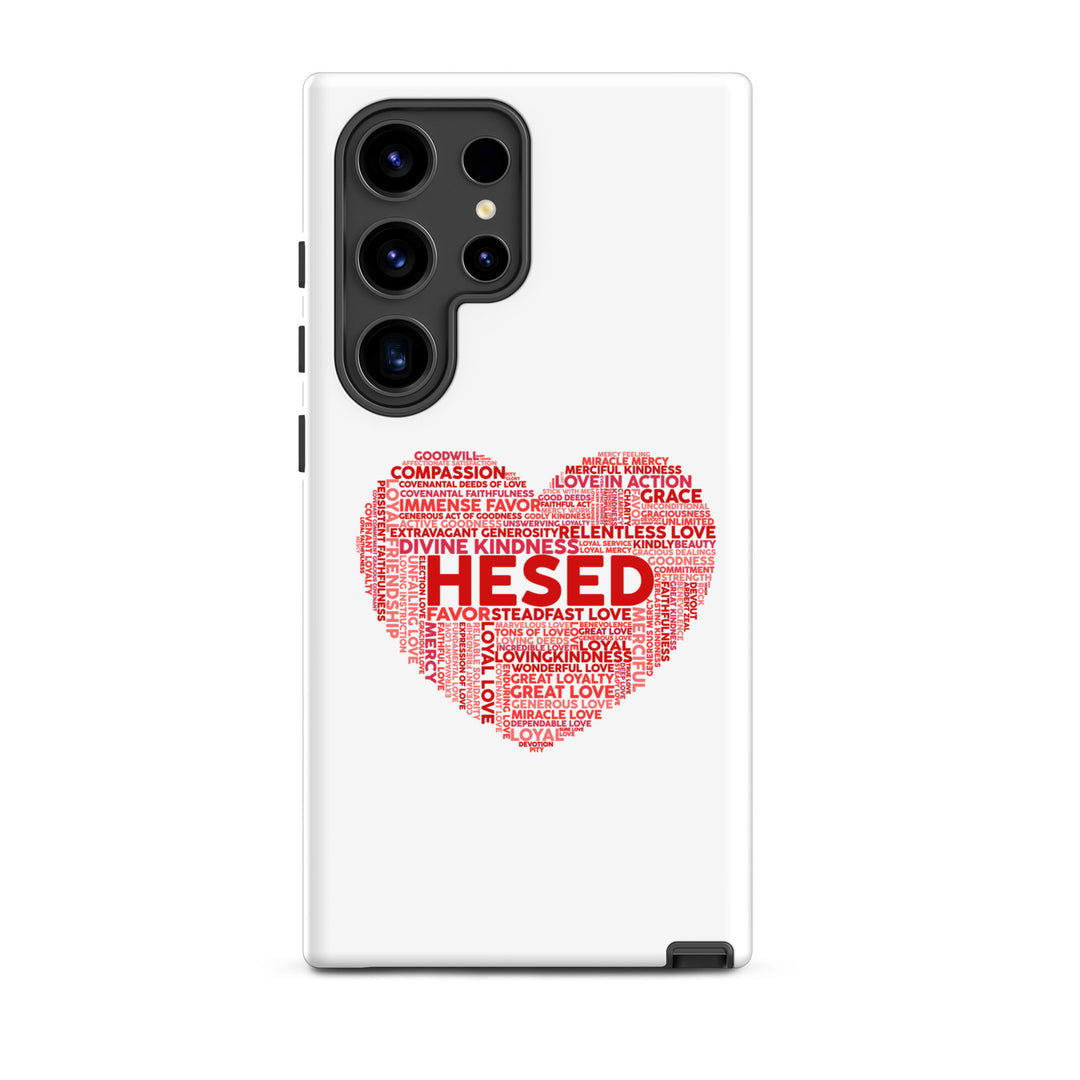 Christian Phone Case Hesed Heart White for Samsung® Samsung® Phone Cases Matte Samsung Galaxy S24 Ultra 