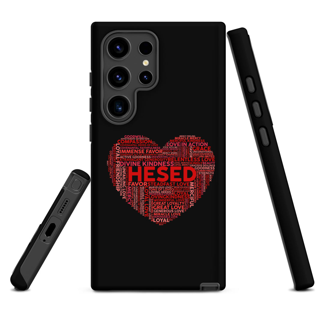 Christian Phone Case Hesed Heart Black for Samsung® Samsung® Phone Cases   