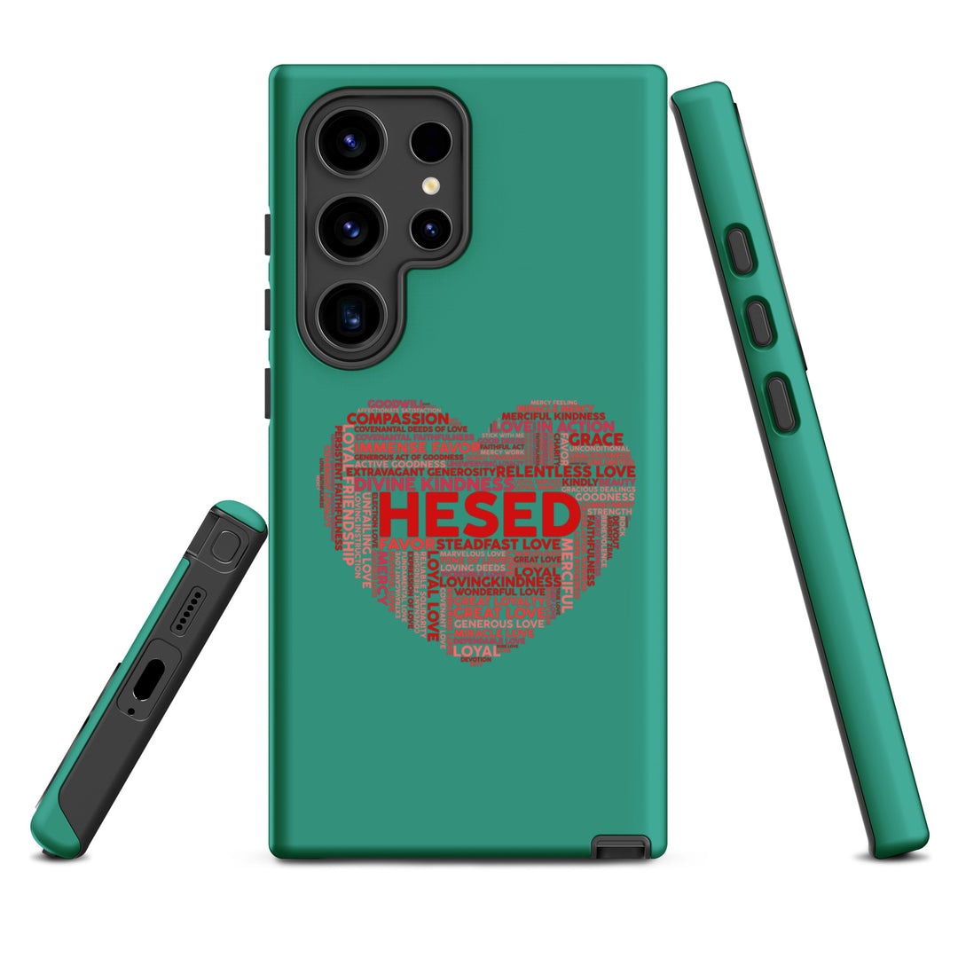 Christian Phone Case Hesed Heart Teal for Samsung® Samsung® Phone Cases   