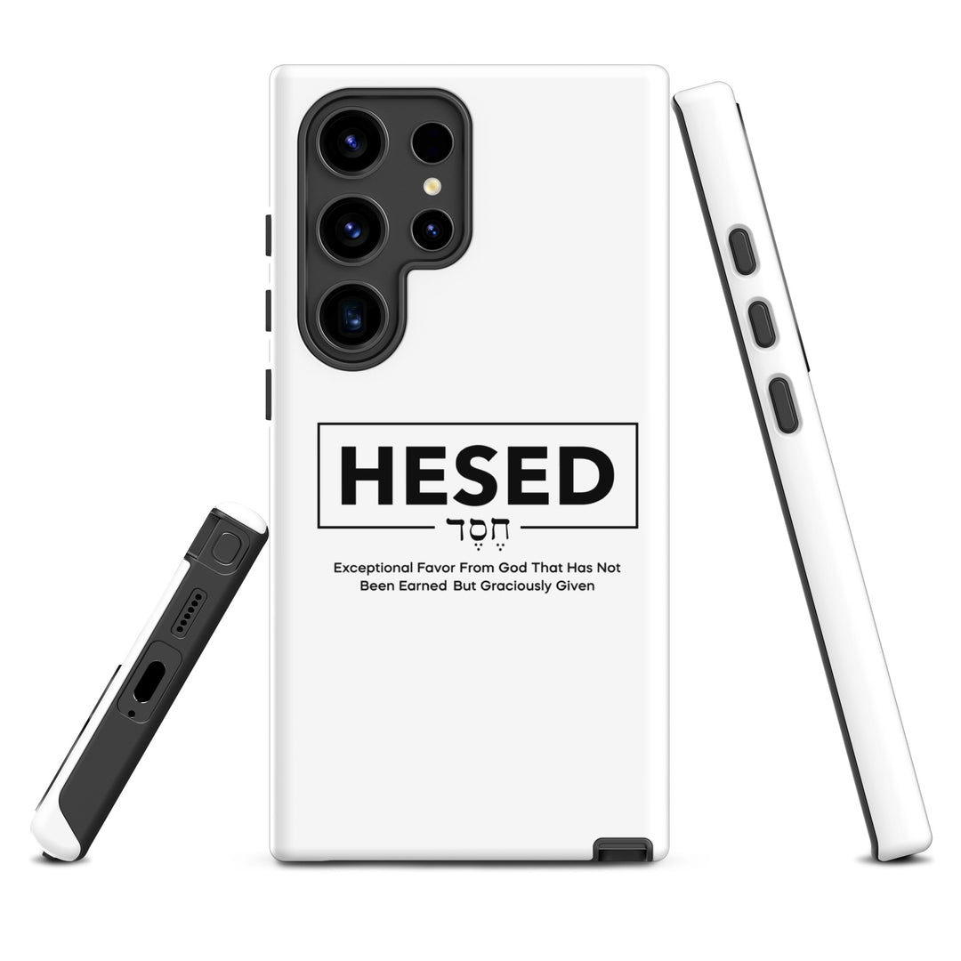 Christian Phone Case Hesed Hebrew Exceptional Favor White for Samsung® Samsung® Phone Cases   