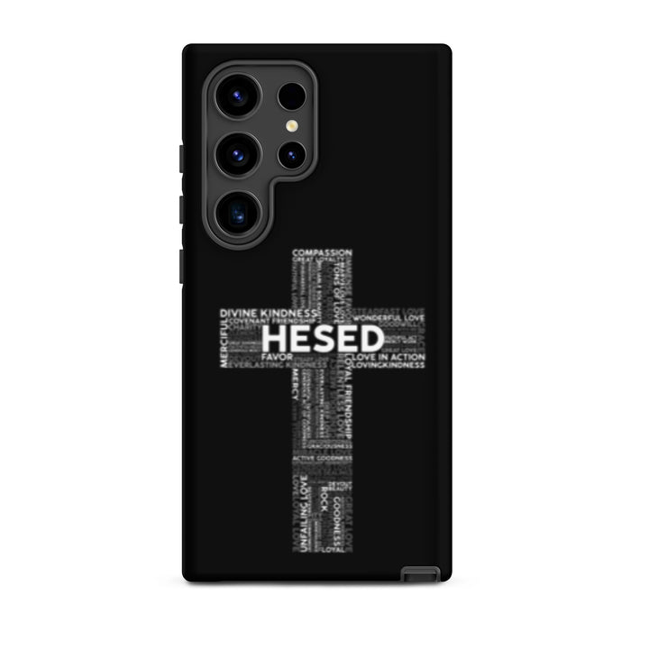 Christian Phone Case Hesed Cross Black for Samsung® Samsung® Phone Cases Matte Samsung Galaxy S24 Ultra 